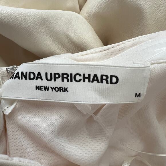 Amanda Uprichard Palma Leather Dress in Cream NWOT Medium - Picture 9 of 10